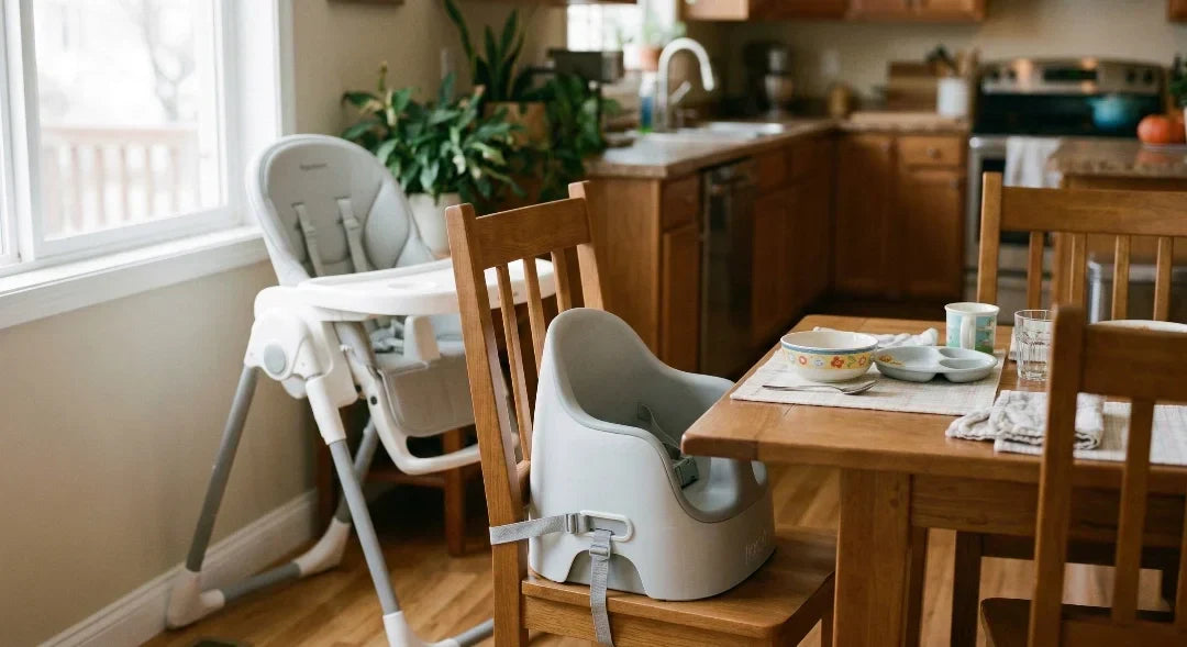 À quel âge passe-t-on de la chaise haute au rehausseur ? vue principale Image