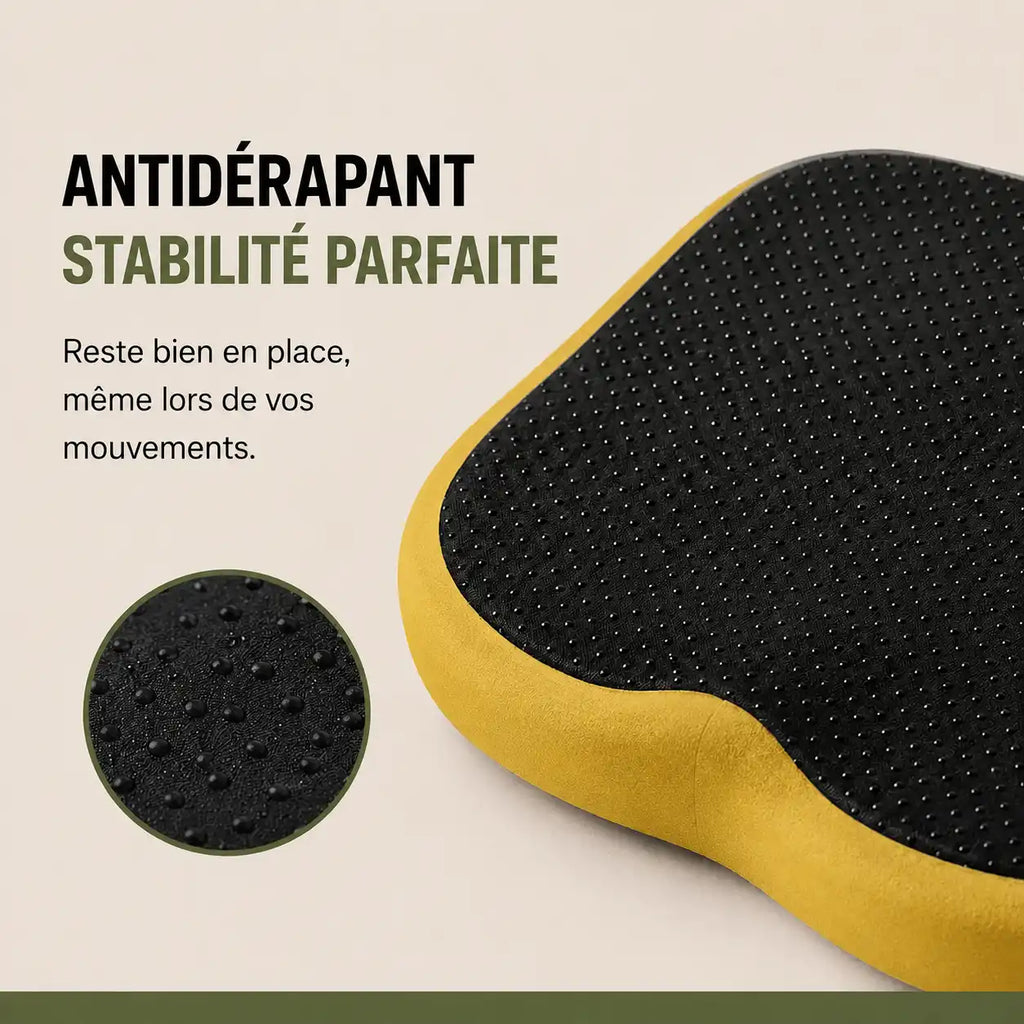 Coussin élévateur jaune lavable base antidérapante visible