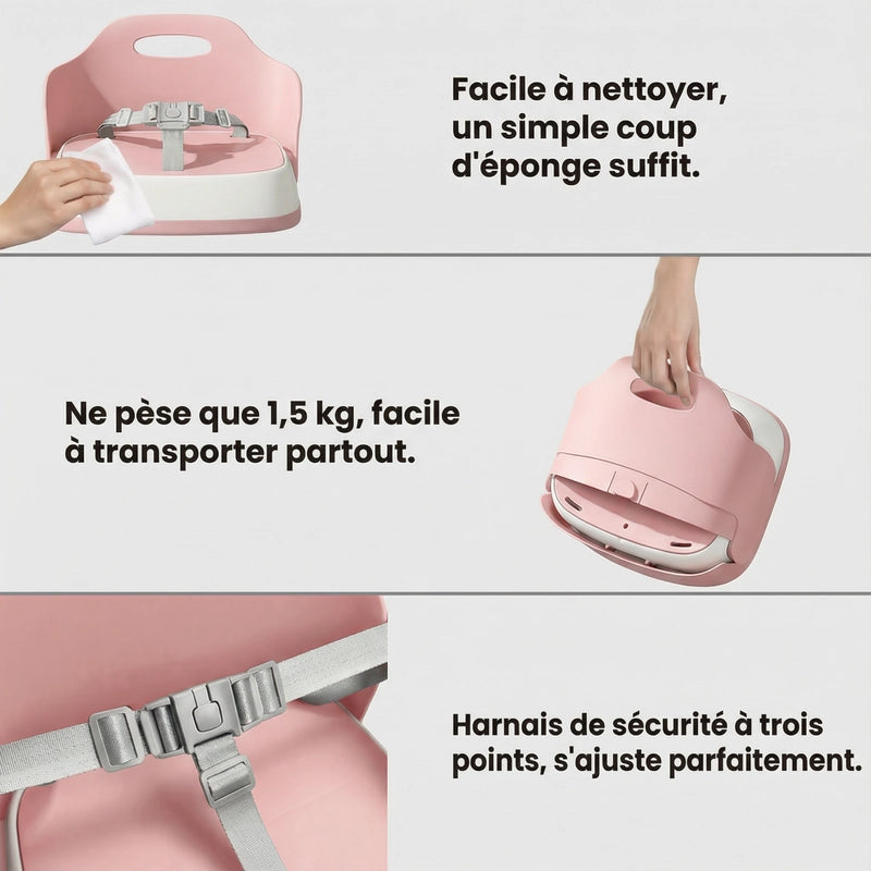 Rehausseur maison transportable rose format transportable visible infographie des points de confort