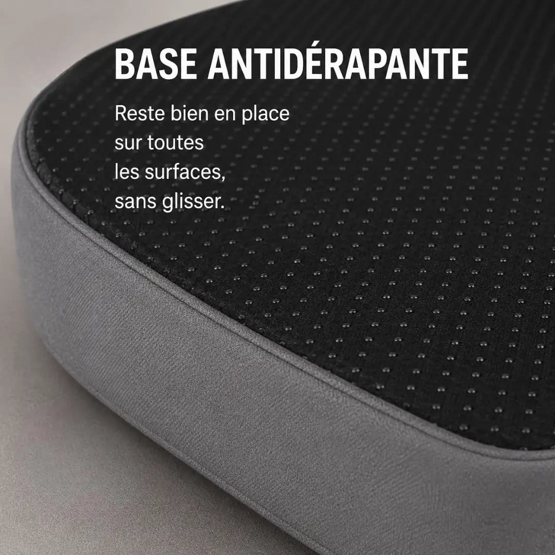 Coussin respirant coccyx bleu ciel base antidérapante visible