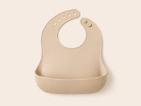 Bavoir bébé en silicone avec poche de récupération