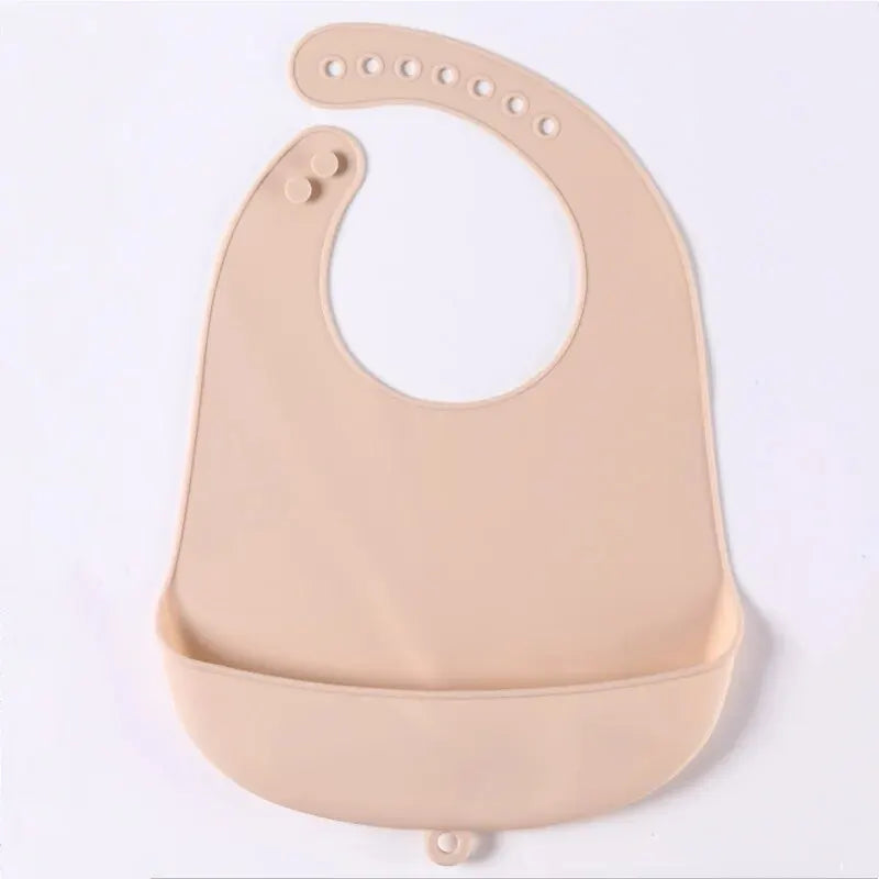 Bavoir silicone lavable enfant sur fond blanc vue 2