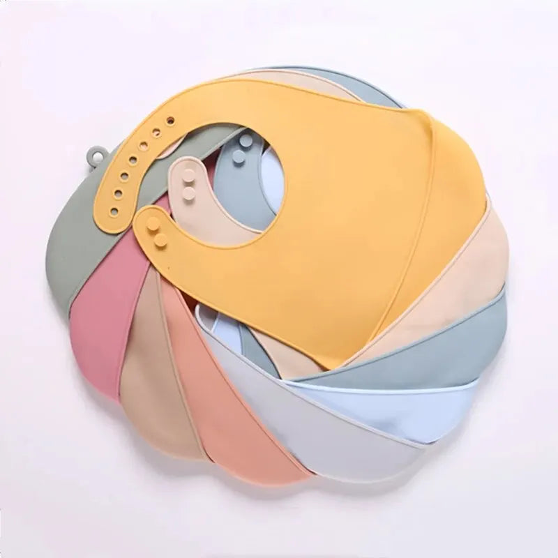 Bavoir silicone lavable enfant coloris visibles