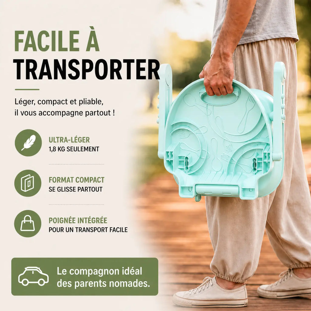 Rehausseur transportable plastique bleu format transportable visible vue 3