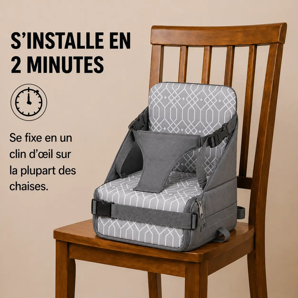 Rehausseur enfant rangement gris mise en situation d'usage