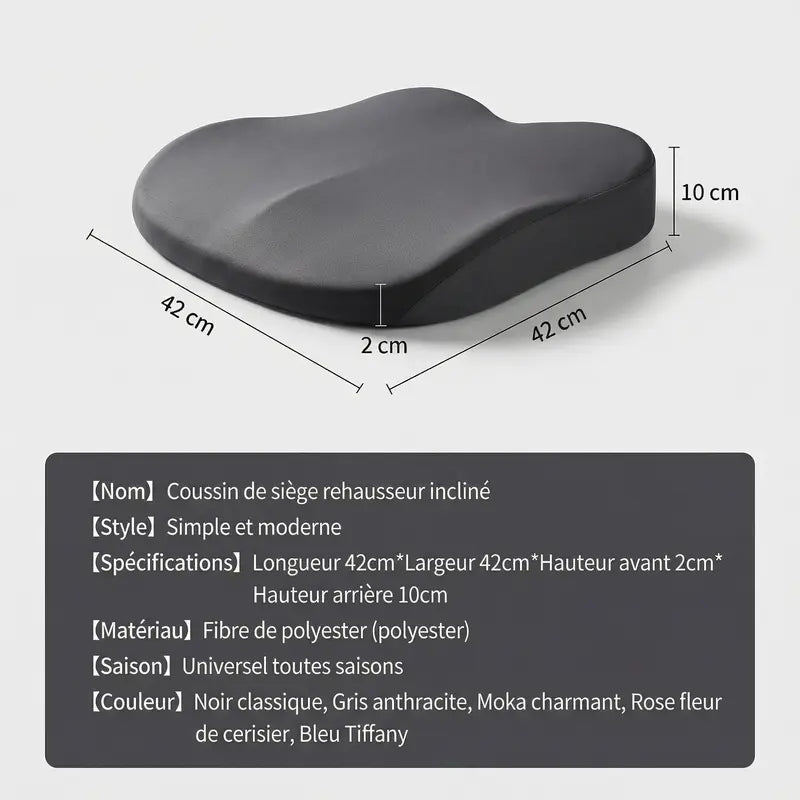 Coussin Rehausseur Voiture Noir Information