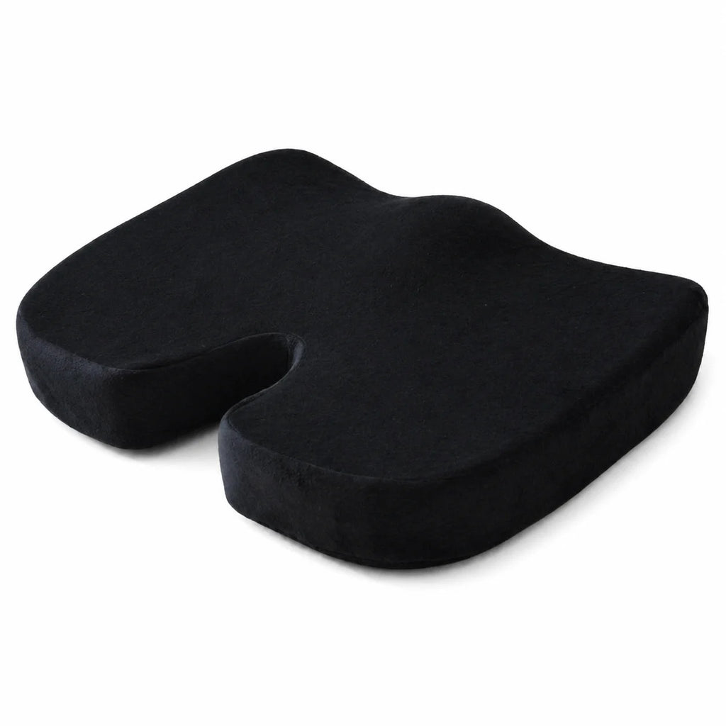 Coussin bureau gel rafraîchissant noir sur fond blanc