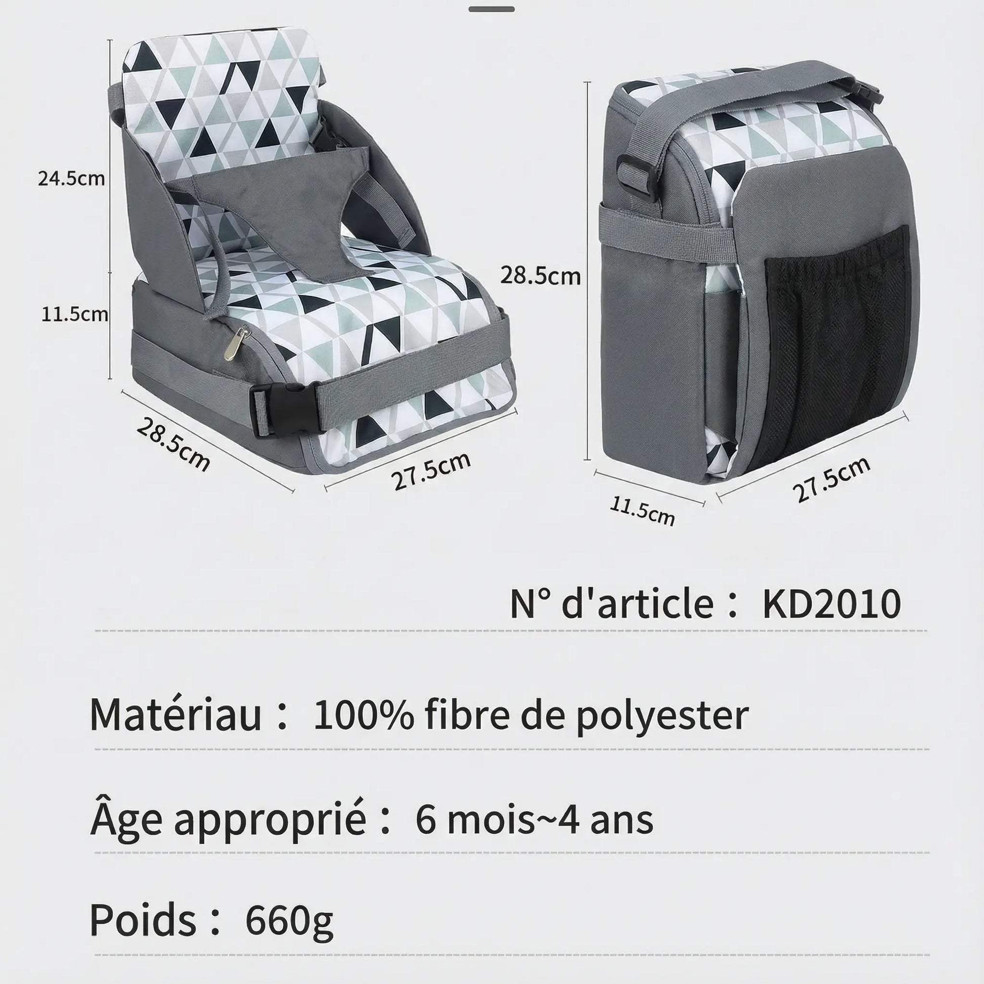 DImension et Materiaux du Rehausseur Chaise Enfant