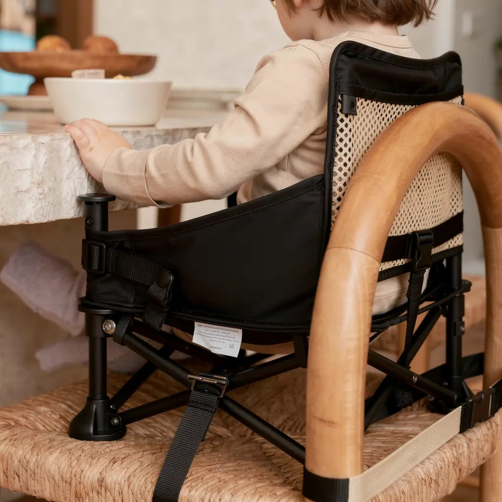 Enfant a table avec un rehausseur pliable  Image