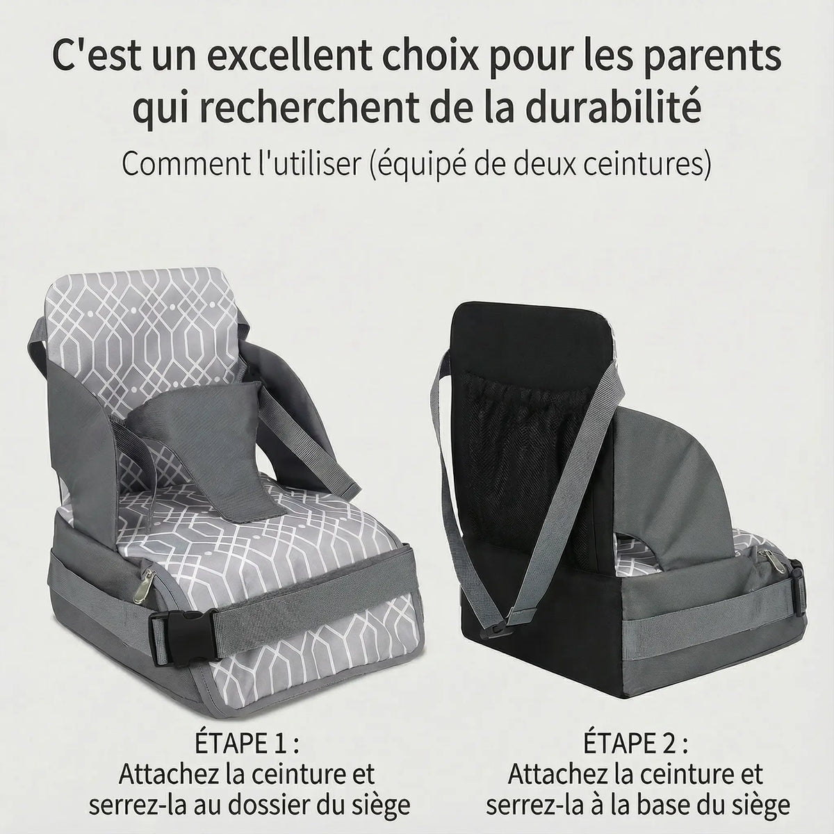 Rehausseur enfant rangement gris vue secondaire vue 3