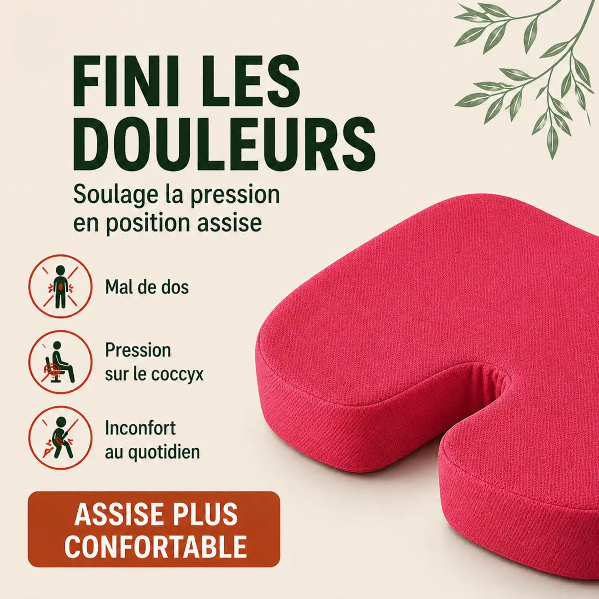 Coussin bureau respirant rose illustration du soutien d'assise