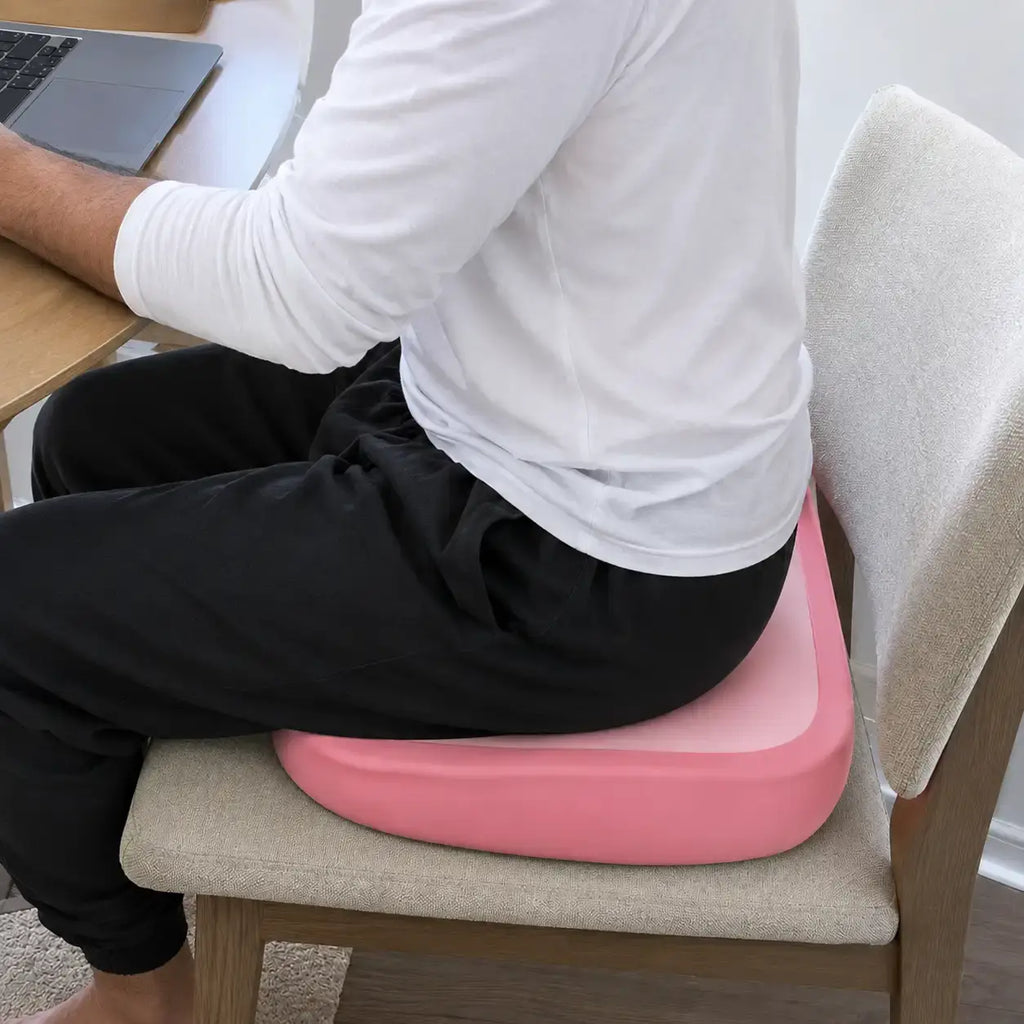 Coussin assise lecture rose vue secondaire