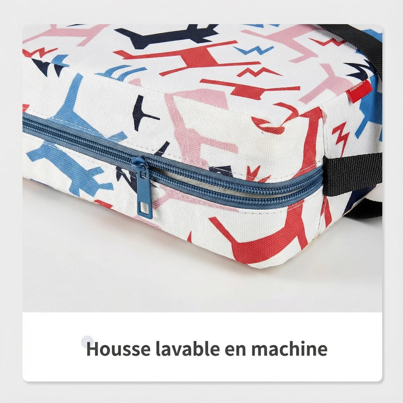 Coussin poney avec sangles réglables housse visible