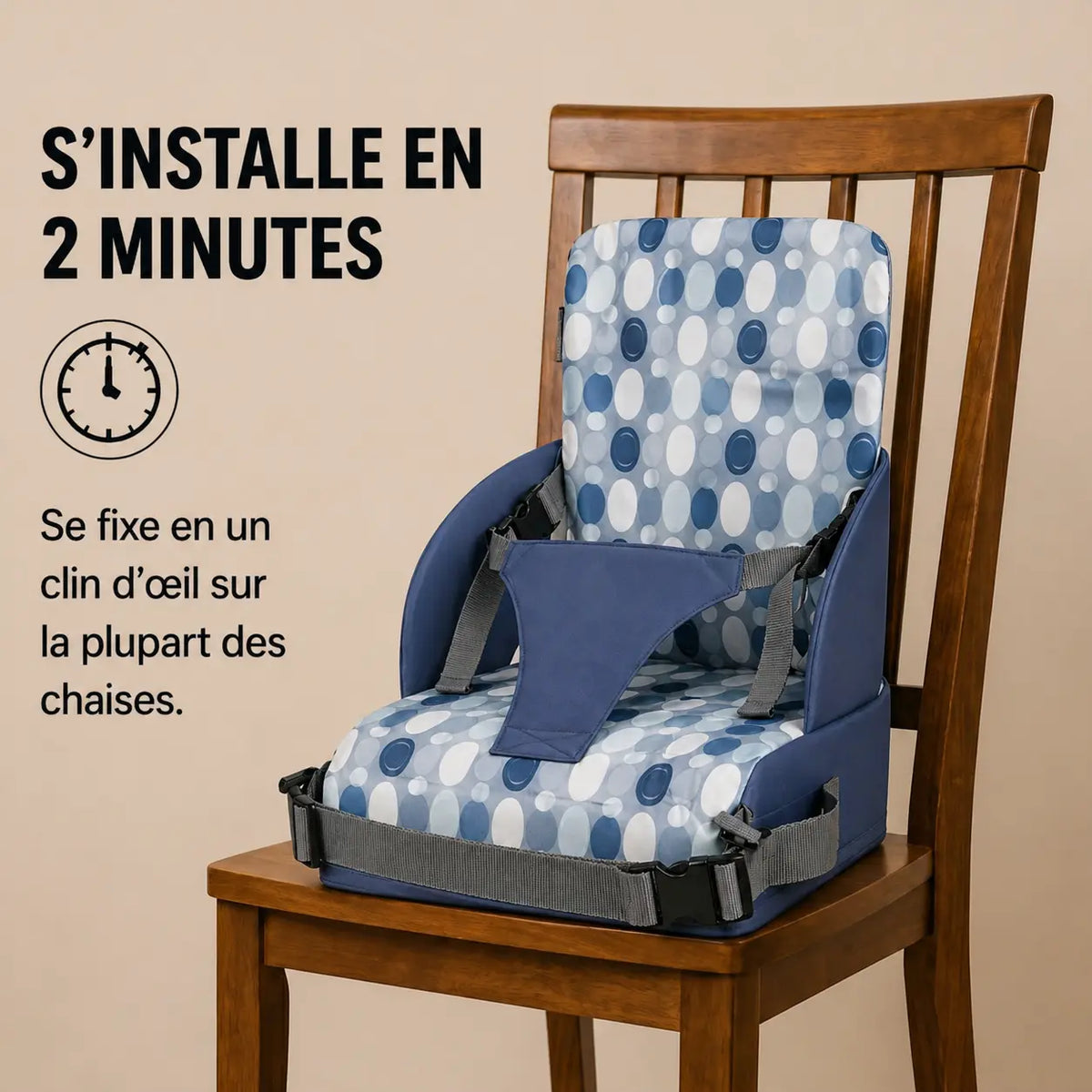 Rehausseur bébé cercle vert détail de la finition