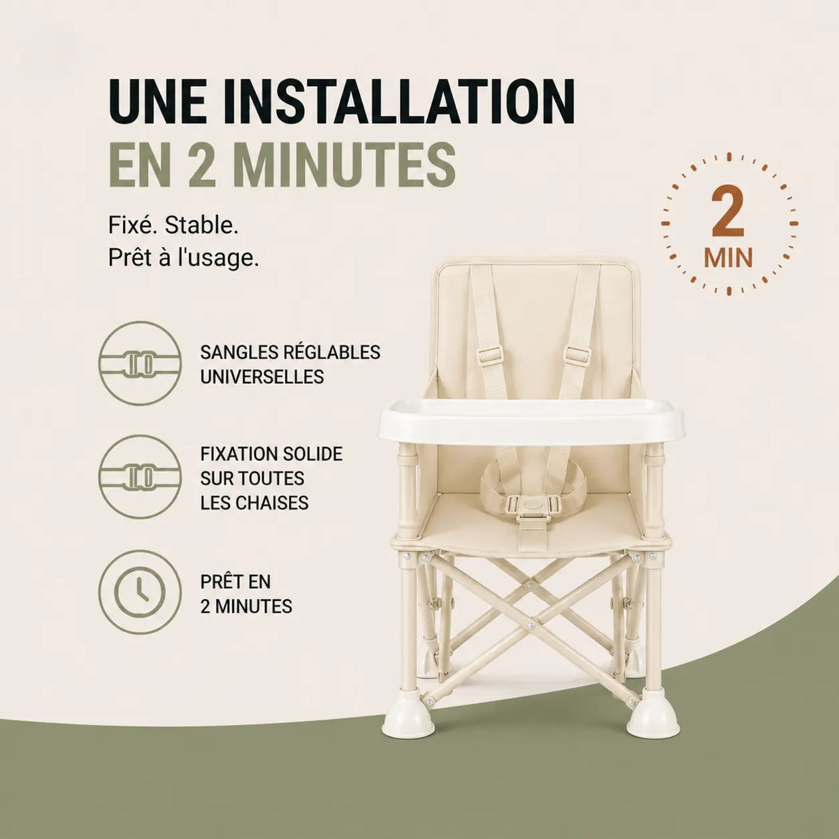 Rehausseur compact beige voyage format pliable visible vue 3