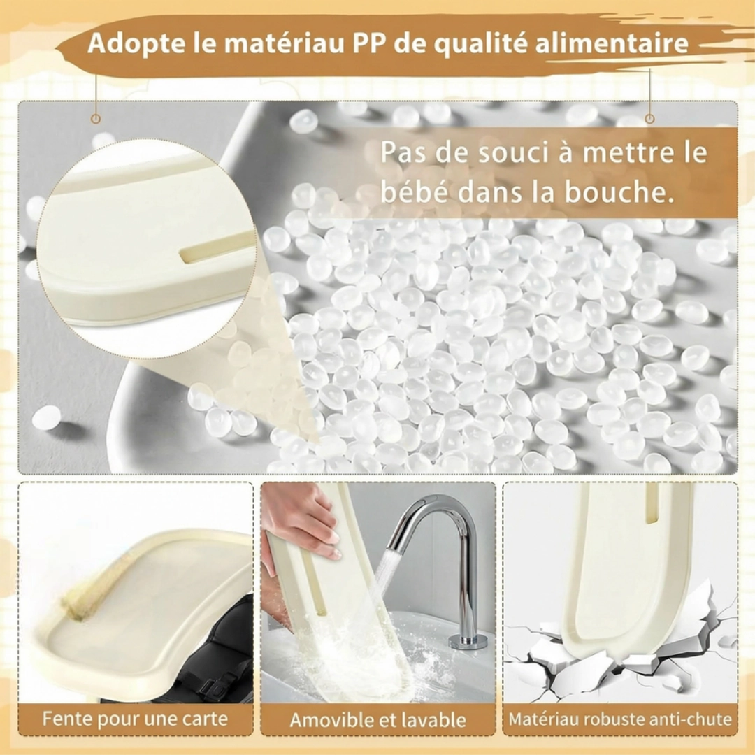 Materiaux et Fonctions du Rehausseur Chaise Pliable