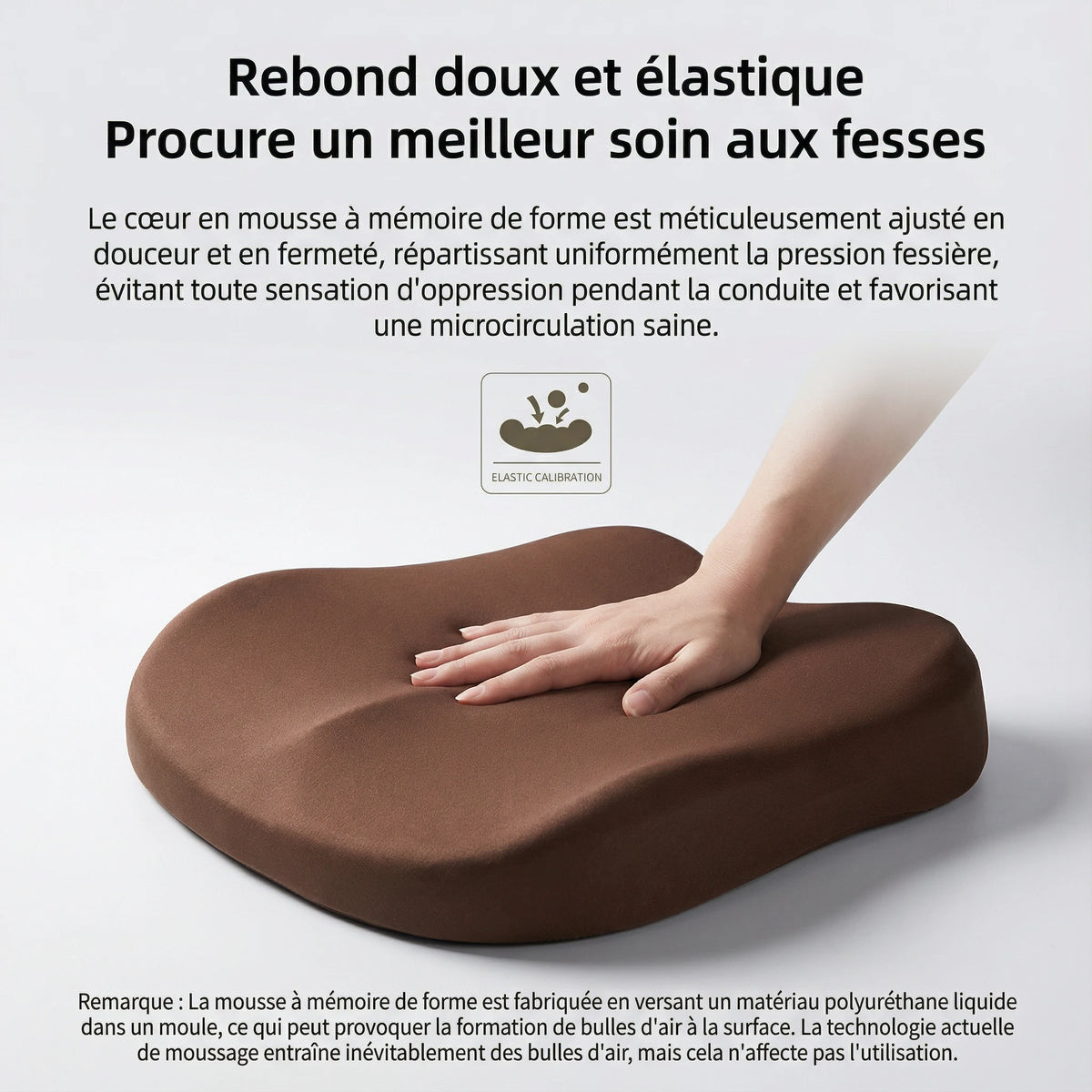 Coussin voiture conducteur marron détail du format