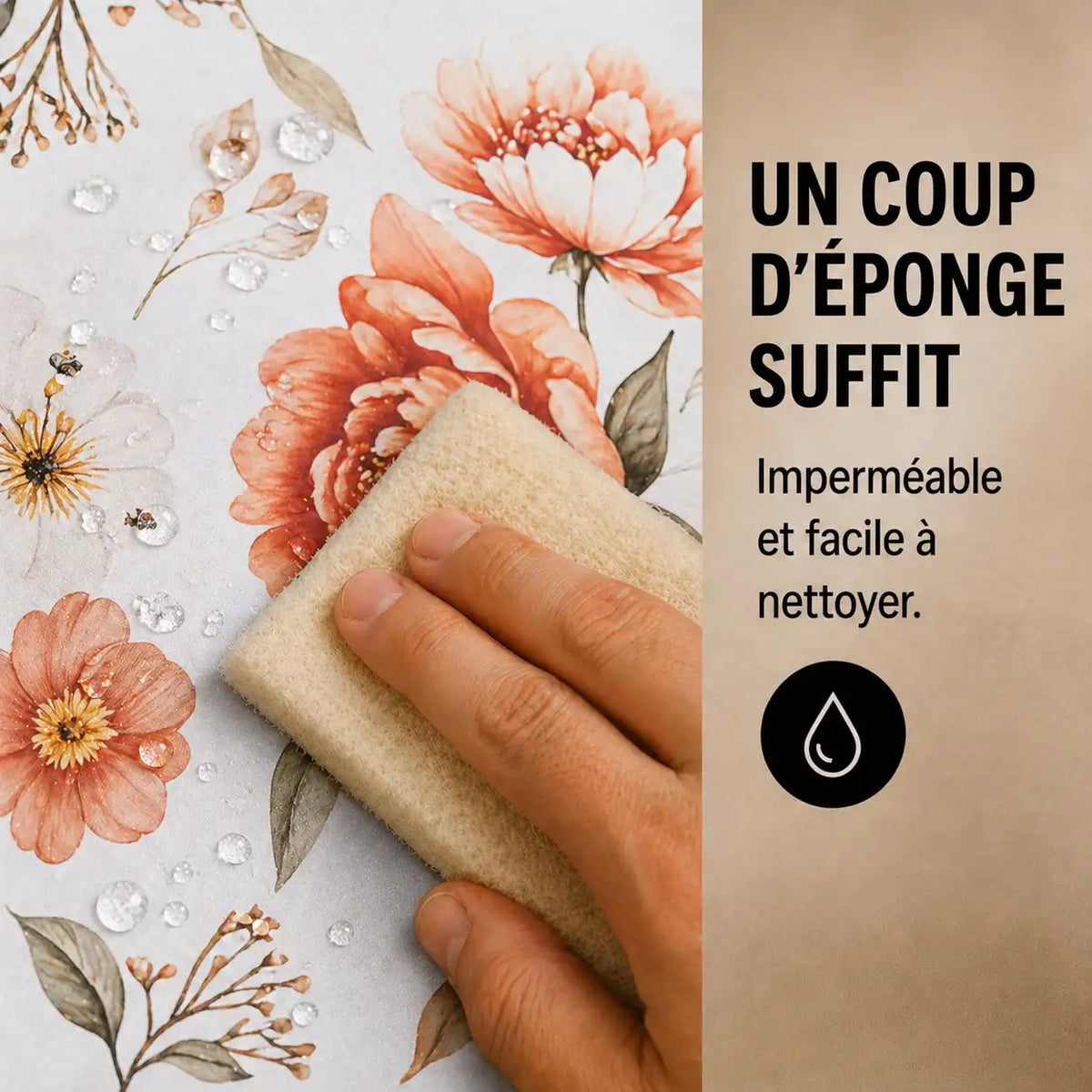 Rehausseur ventilé motif fleurs détail de la finition