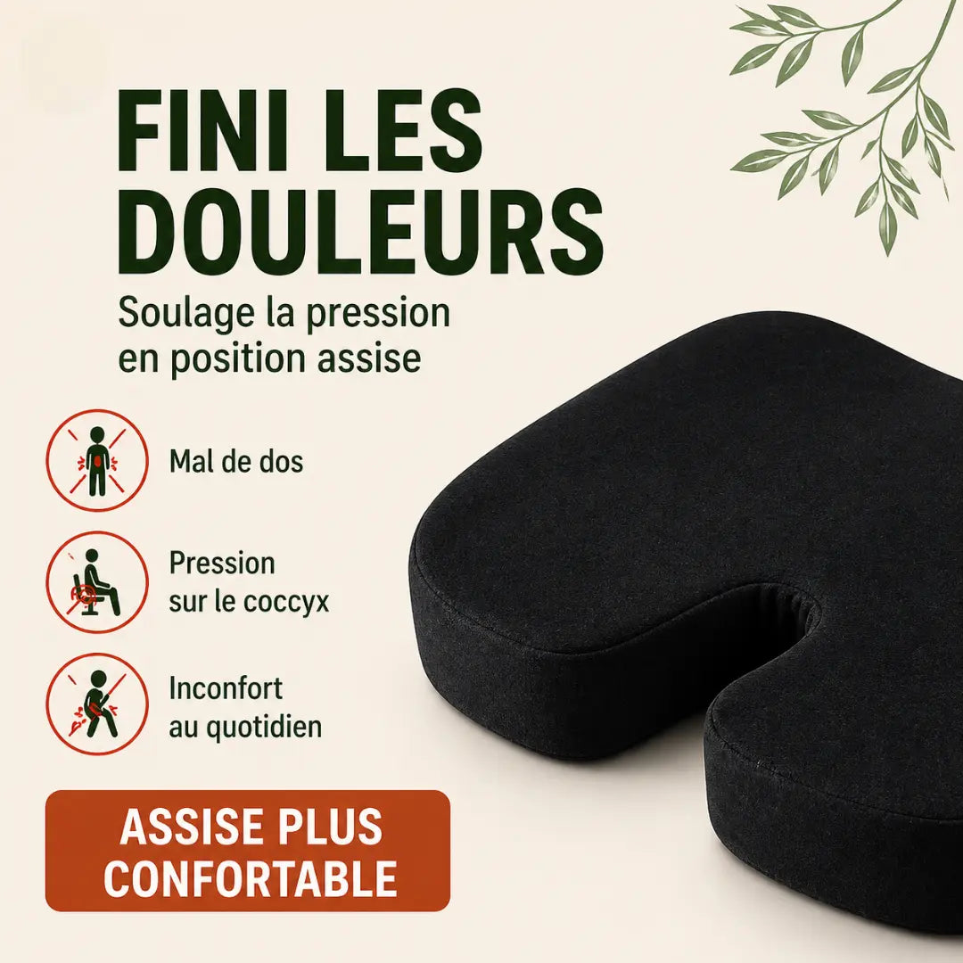 Coussin bureau gel rafraîchissant noir illustration du soutien d'assise