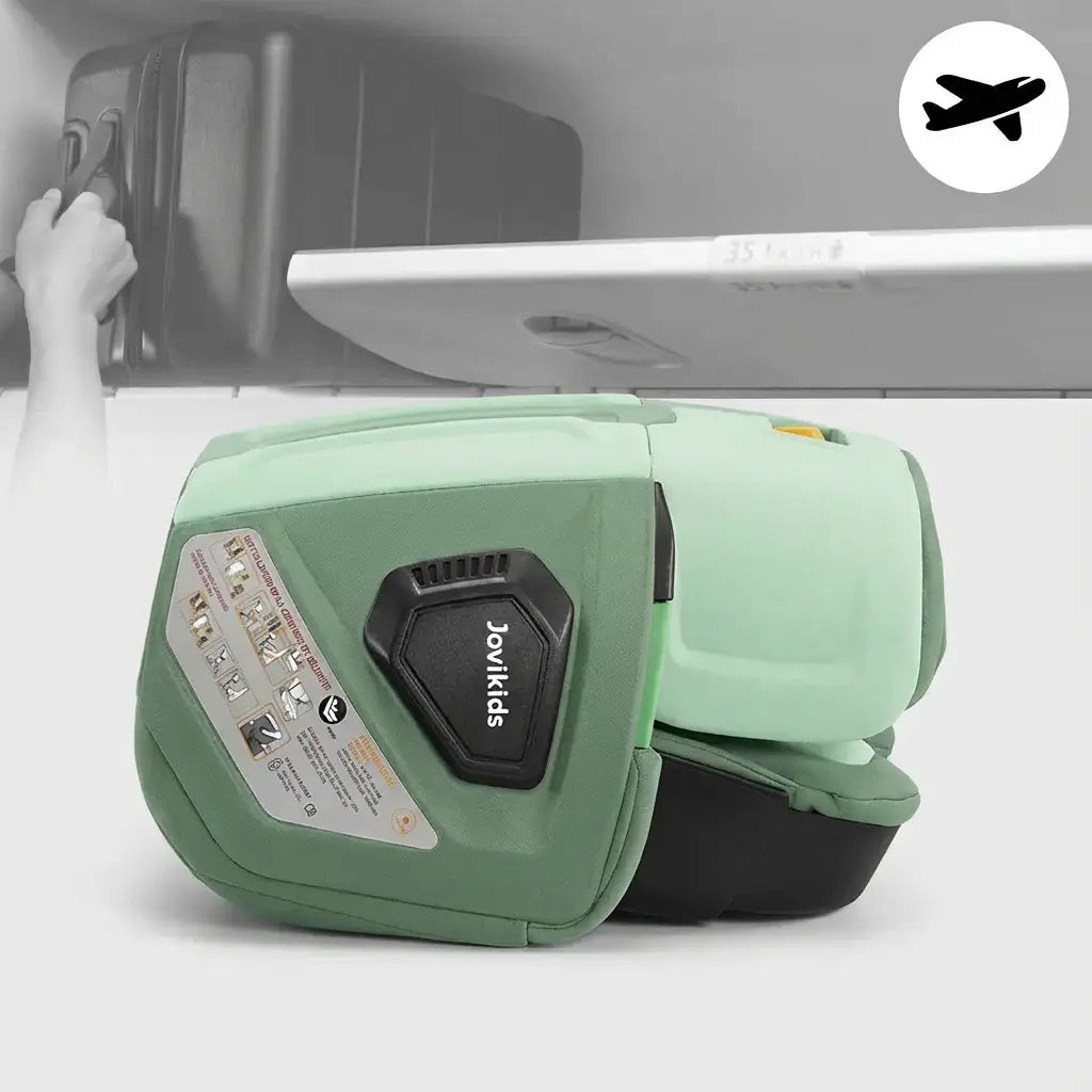 Rehausseur de Siège Auto avec Dossier Haut Vert (100–150 cm) vue rapprochée