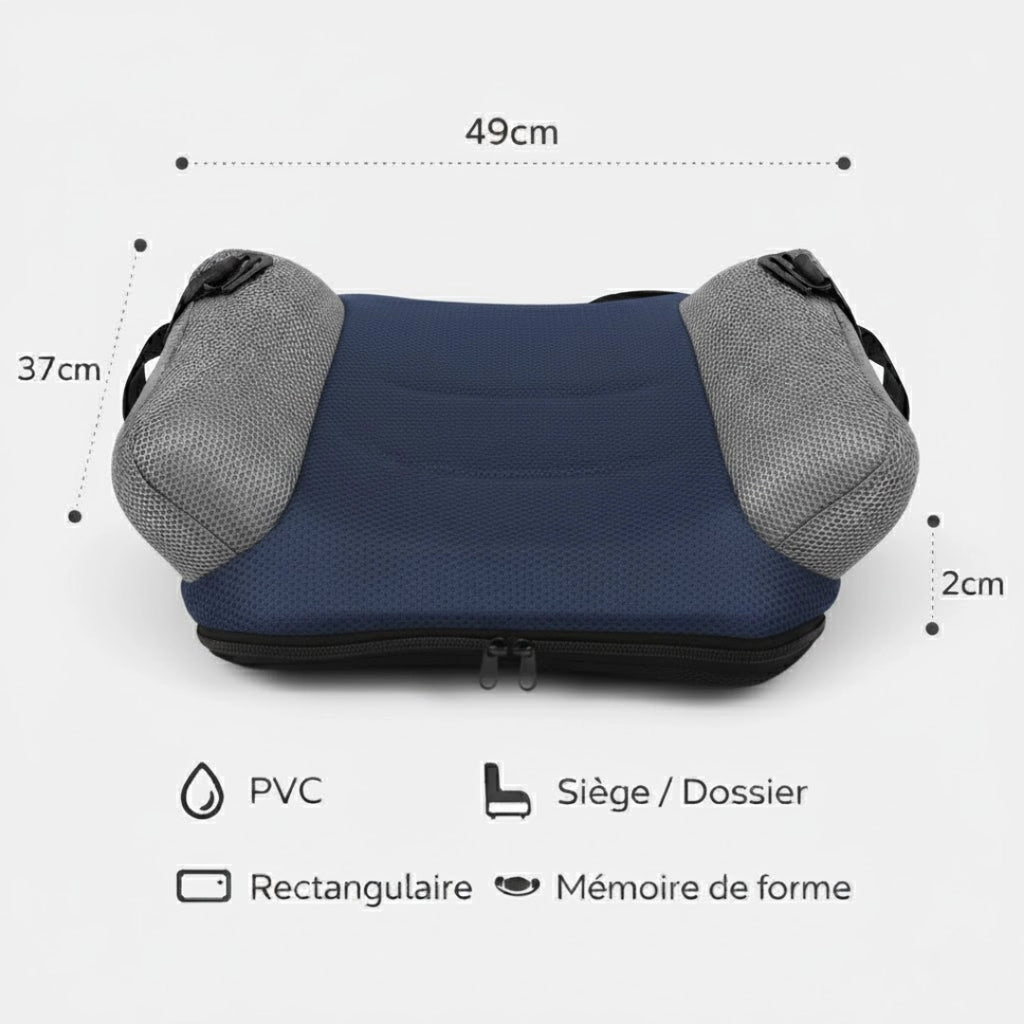 Rehausseur gonflable PVC bleu format gonflable visible
