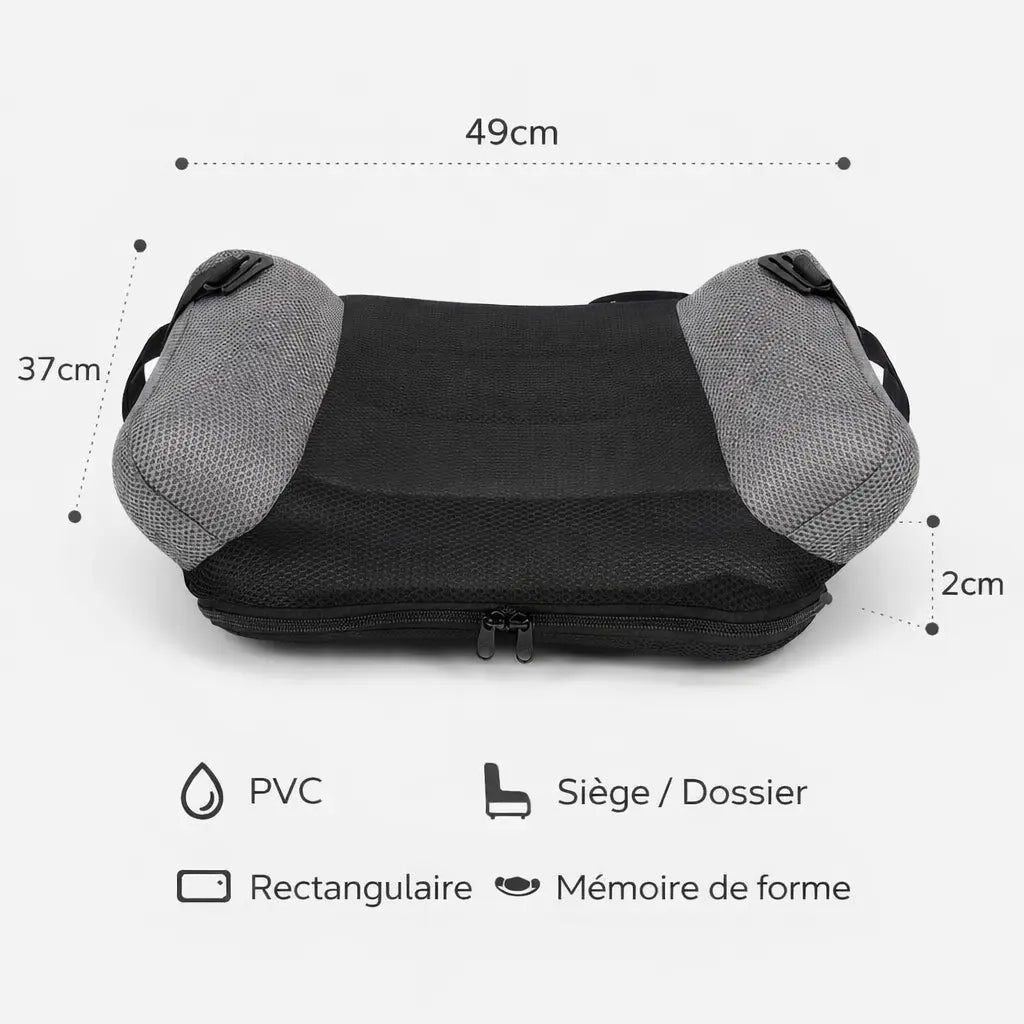 Rehausseur gonflable sans pompe noir format gonflable visible