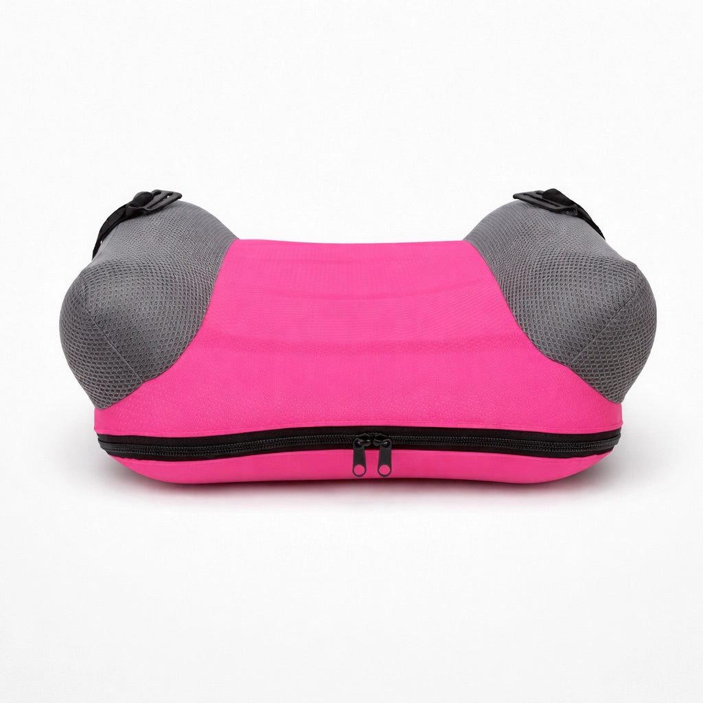 Rehausseur gonflable ultra doux rose sur fond blanc format gonflable visible