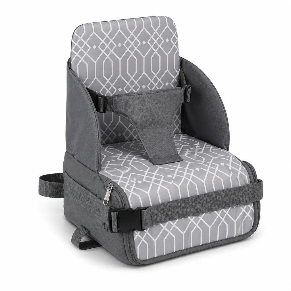 Rehausseur enfant rangement gris sur fond blanc