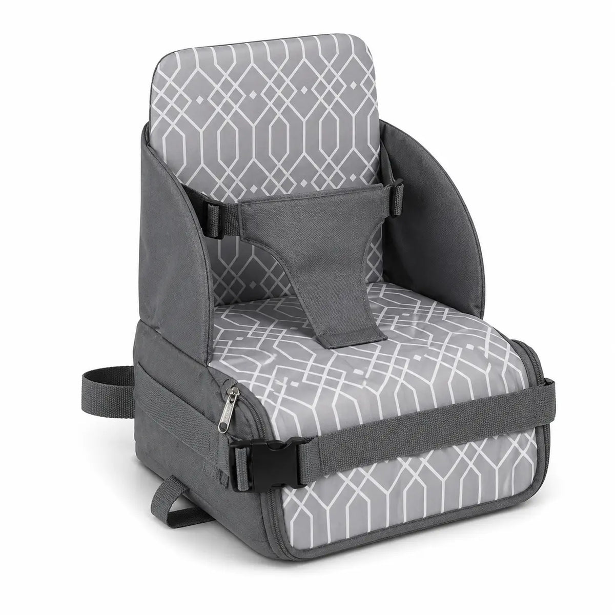 Rehausseur enfant rangement gris sur fond blanc
