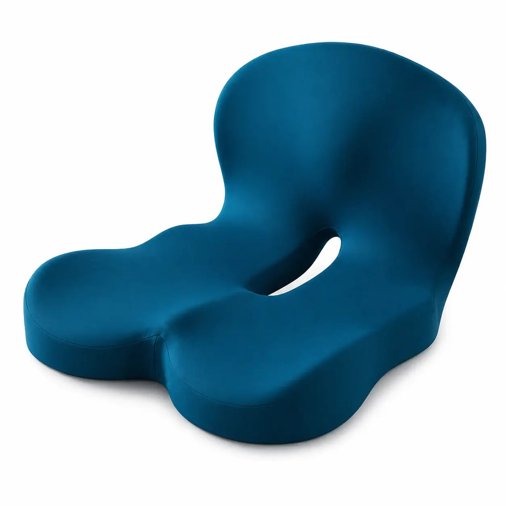 Coussin ergonomique forme U bleu vue principale