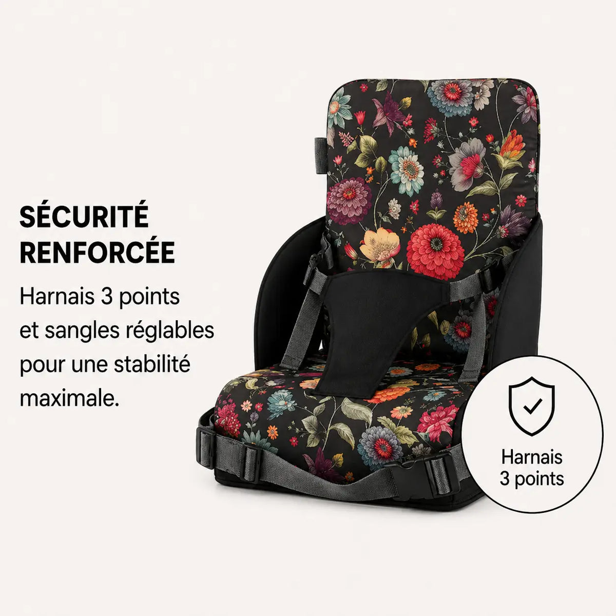 Rehausseur imperméable motif fleur mise en situation d'usage