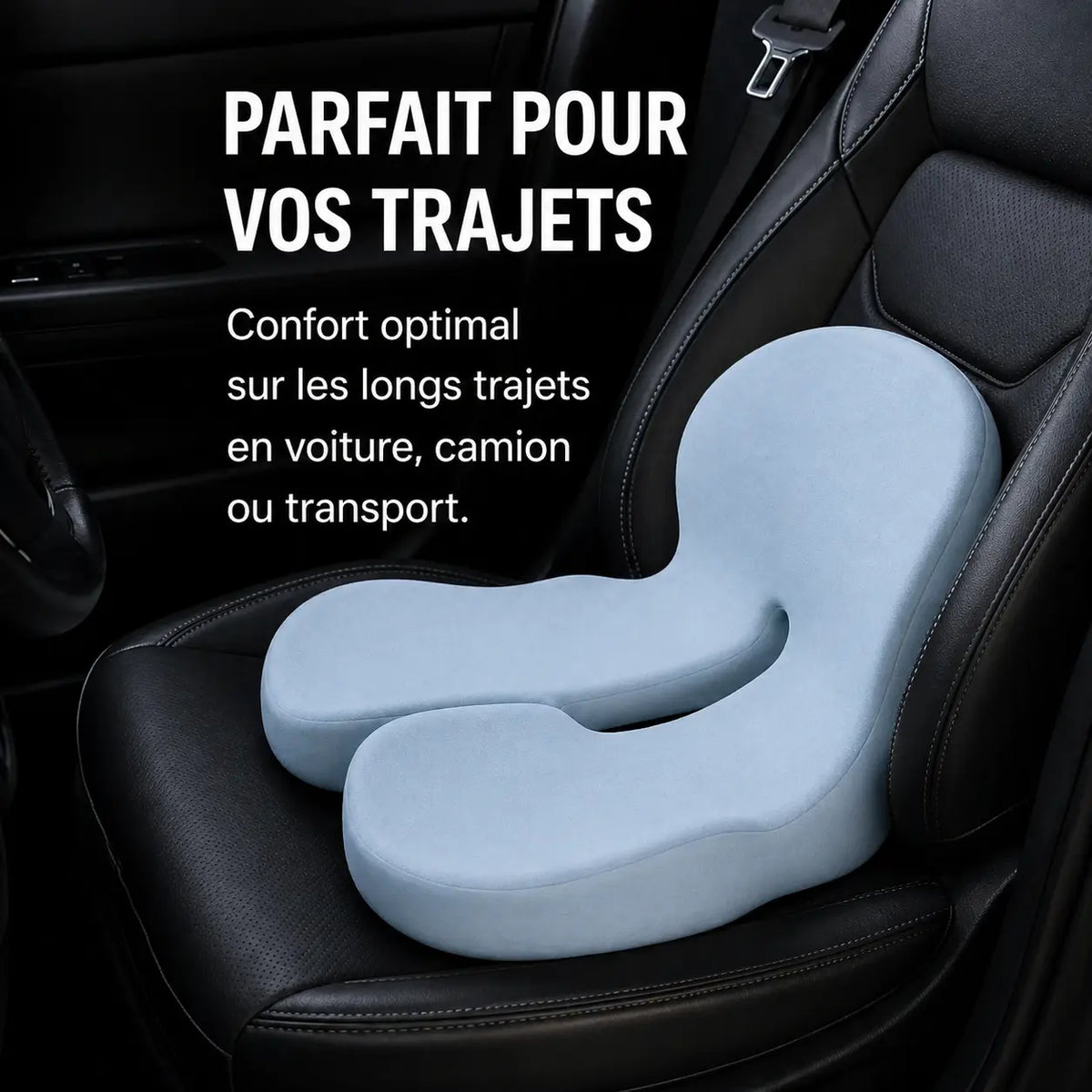Coussin respirant coccyx bleu ciel vue secondaire vue 2