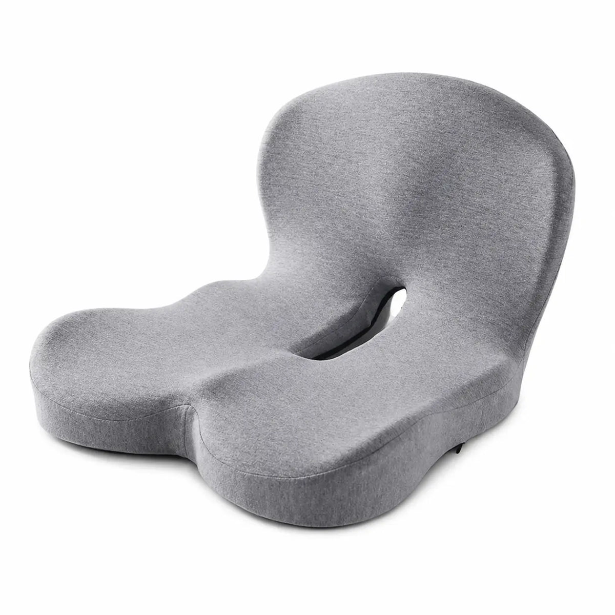 Coussin mémoire antidérapant argent sur fond blanc coloris visibles