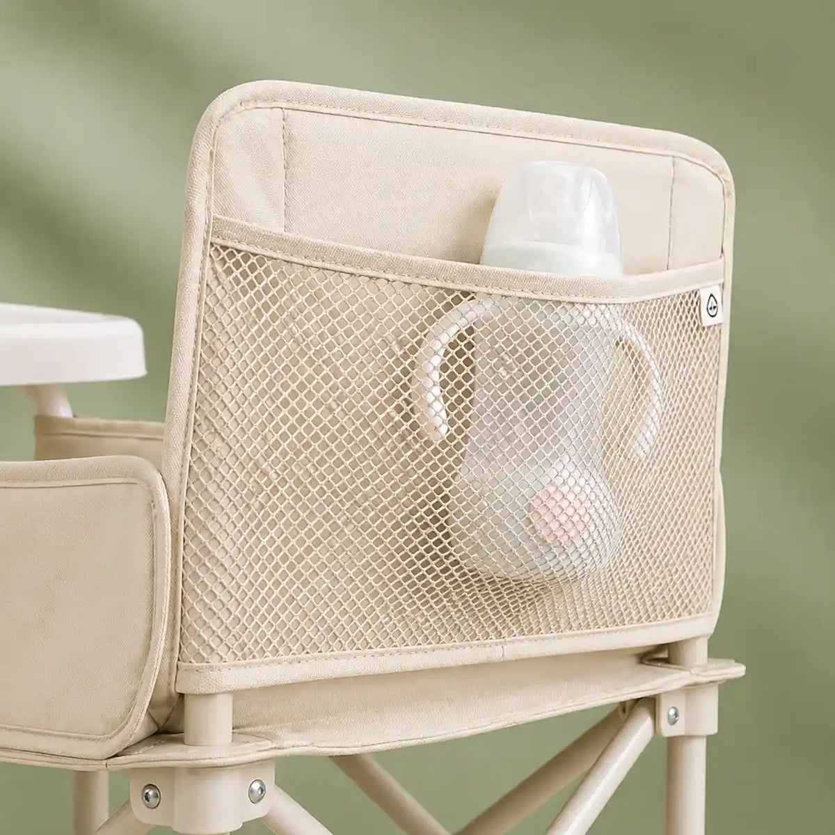 Rehausseur compact beige voyage vue arrière format pliable visible vue 2