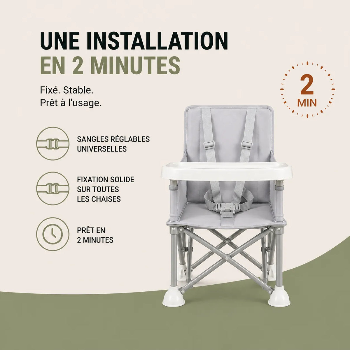 Rehausseur pliable transport gris format pliable visible vue 2