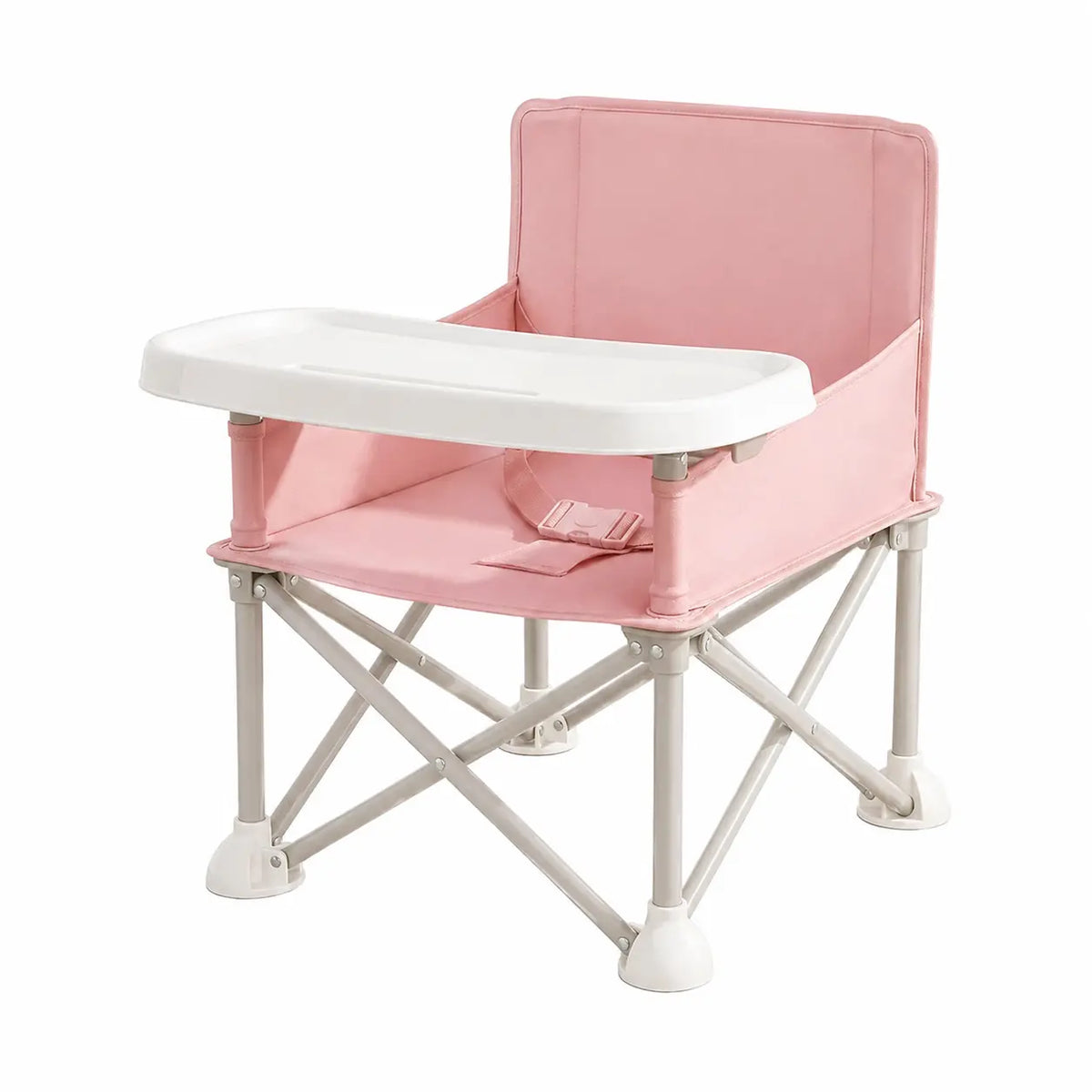 Rehausseur pliable repas rose sur fond blanc format pliable visible