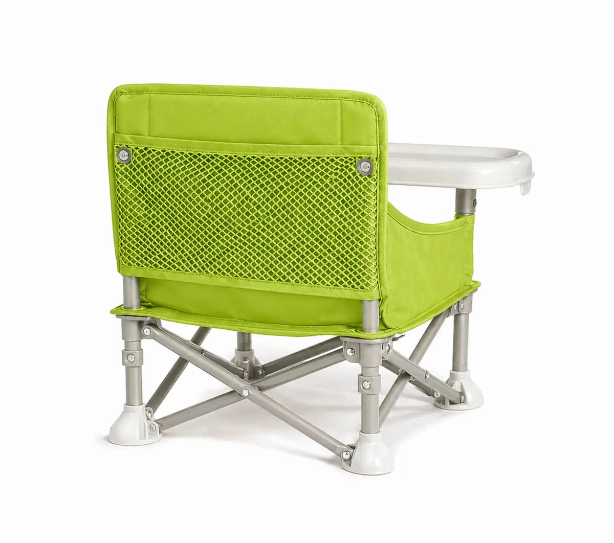Rehausseur compact pliable vert sur fond blanc vue arrière