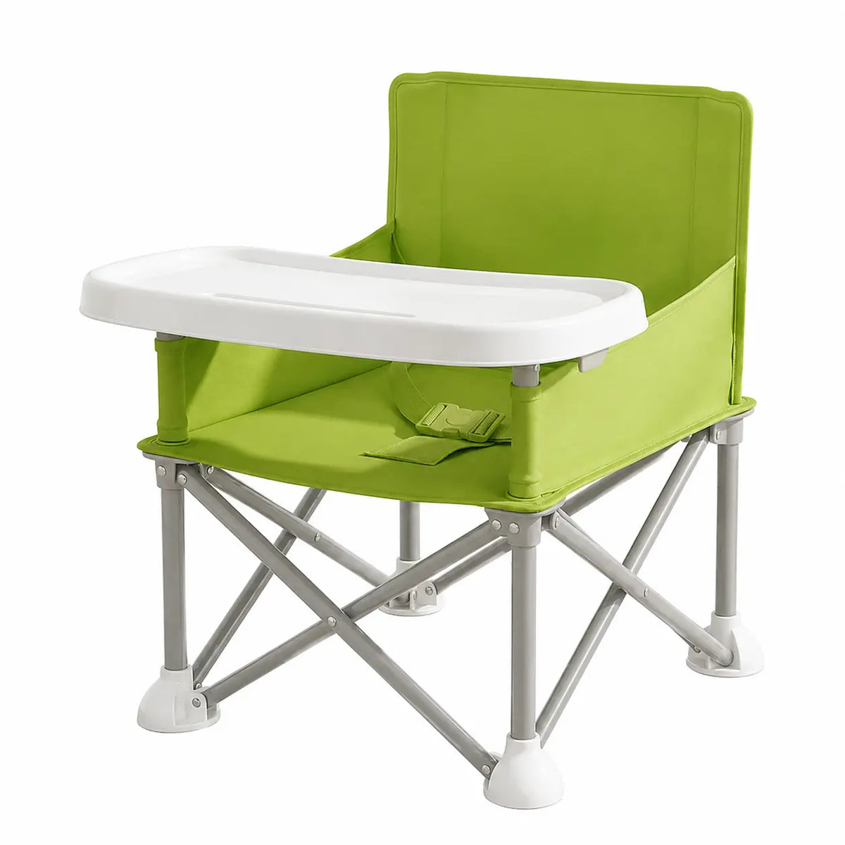 Rehausseur compact pliable vert sur fond blanc format pliable visible