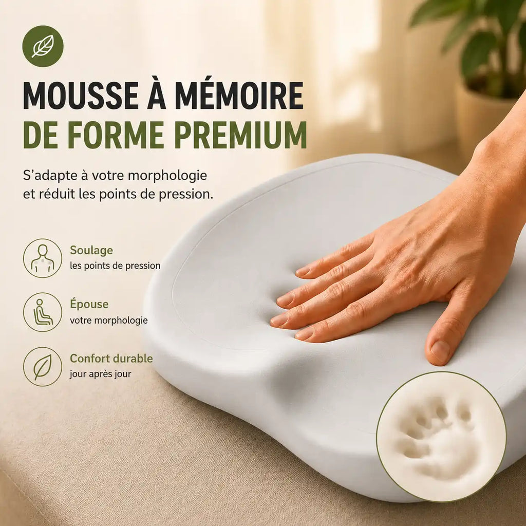 Coussin assise souple argent détail de la mousse