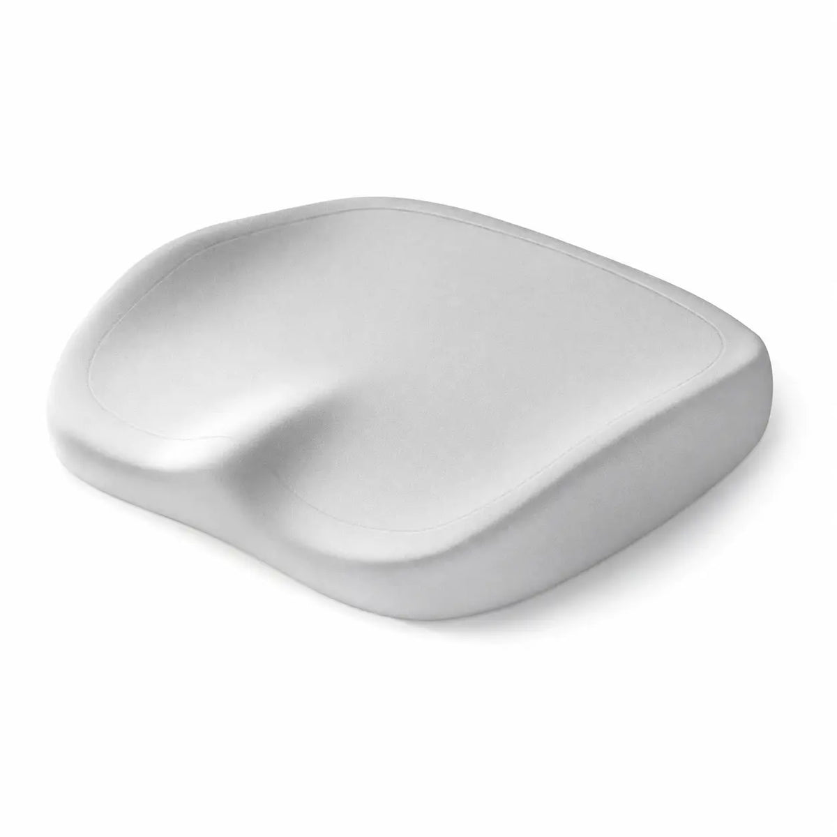 Coussin assise souple argent sur fond blanc