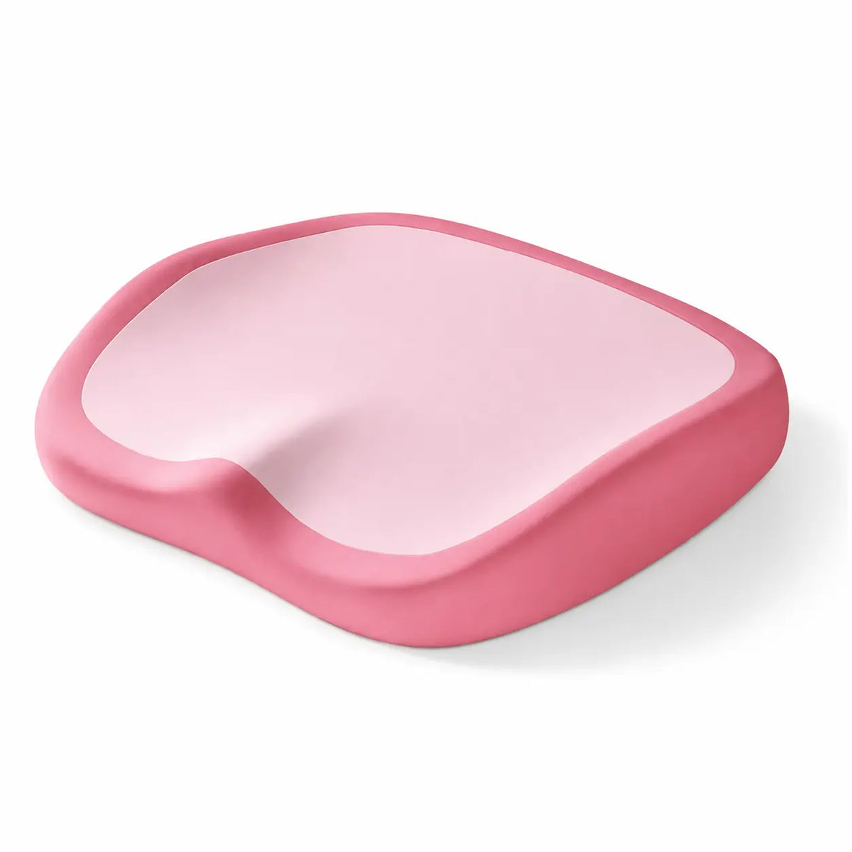 Coussin assise lecture rose sur fond blanc