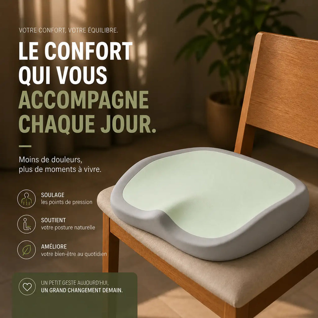 Coussin chaise détente vert clair vue de côté