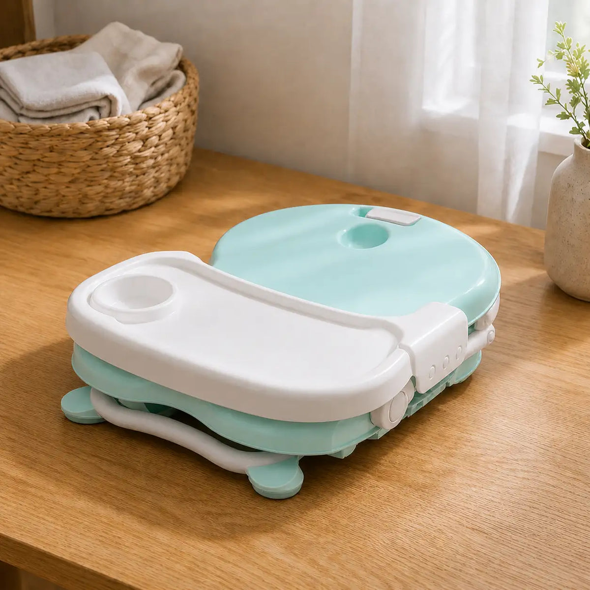 Rehausseur transportable plastique bleu format pliable visible format transportable visible