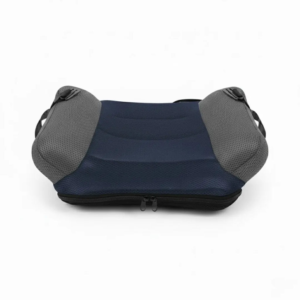 Rehausseur gonflable PVC bleu sur fond blanc format gonflable visible