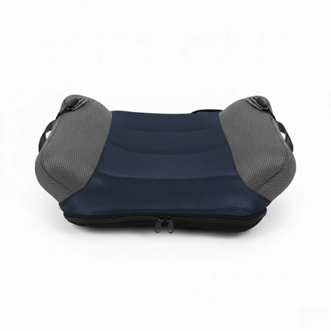 Rehausseur gonflable PVC bleu sur fond blanc format gonflable visible