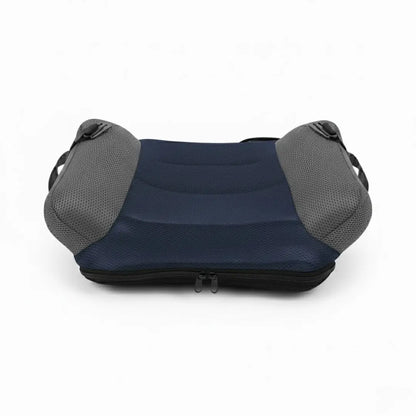 Rehausseur gonflable bleu sur fond blanc 