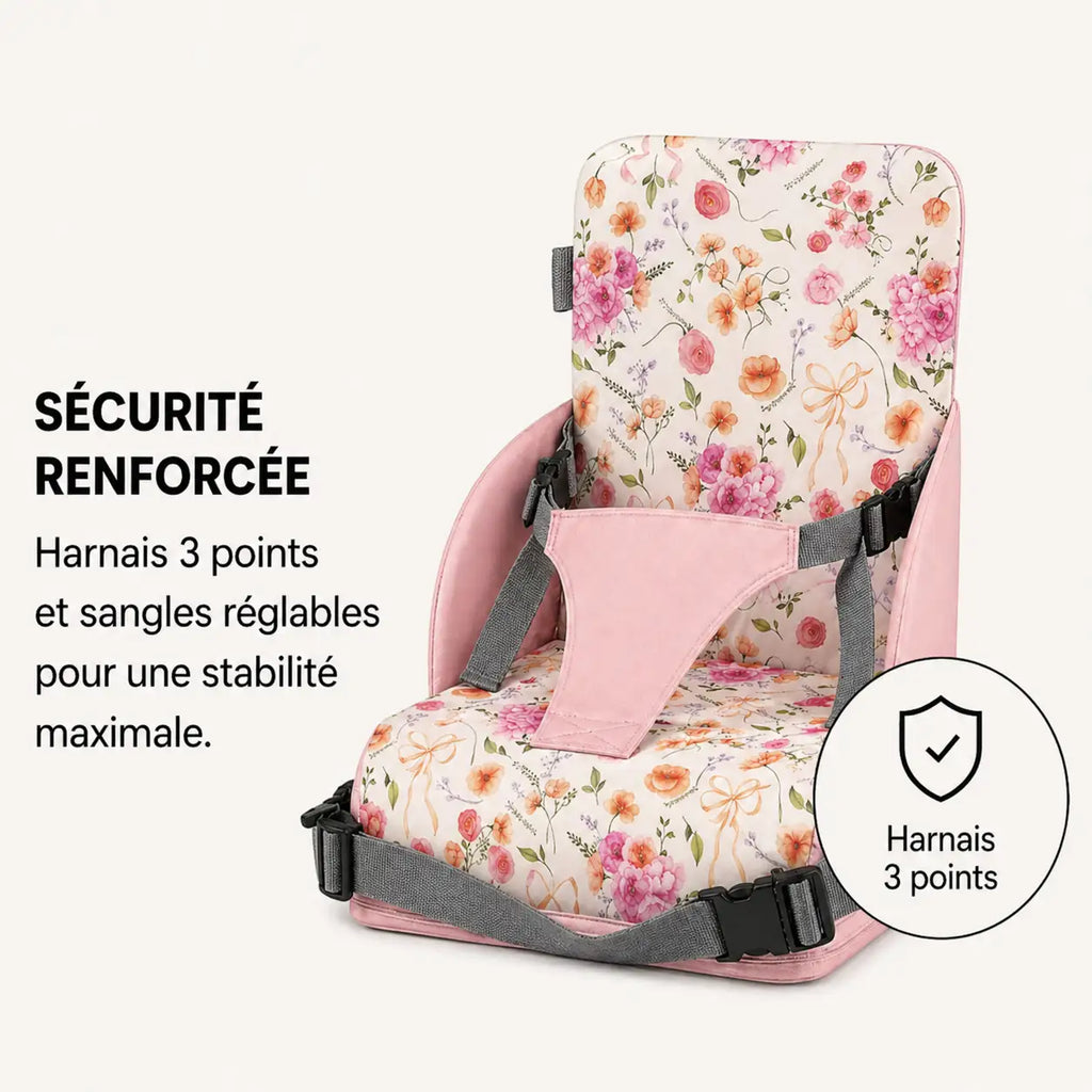 Rehausseur amovible rose fleur mise en situation d'usage