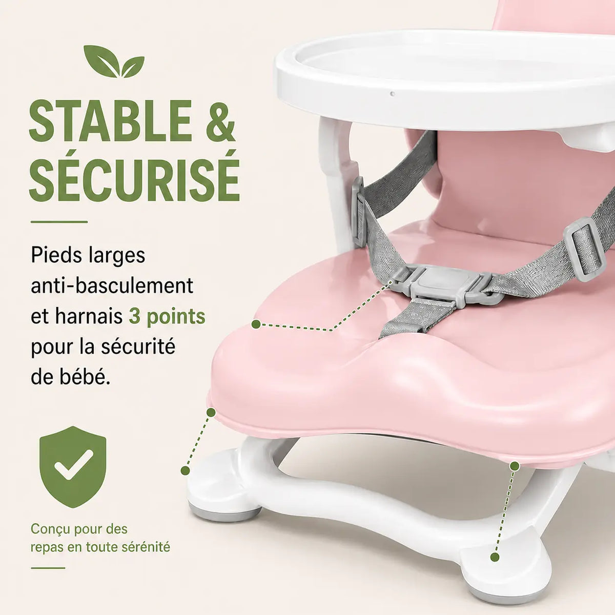 Rehausseur table transportable rose format transportable visible