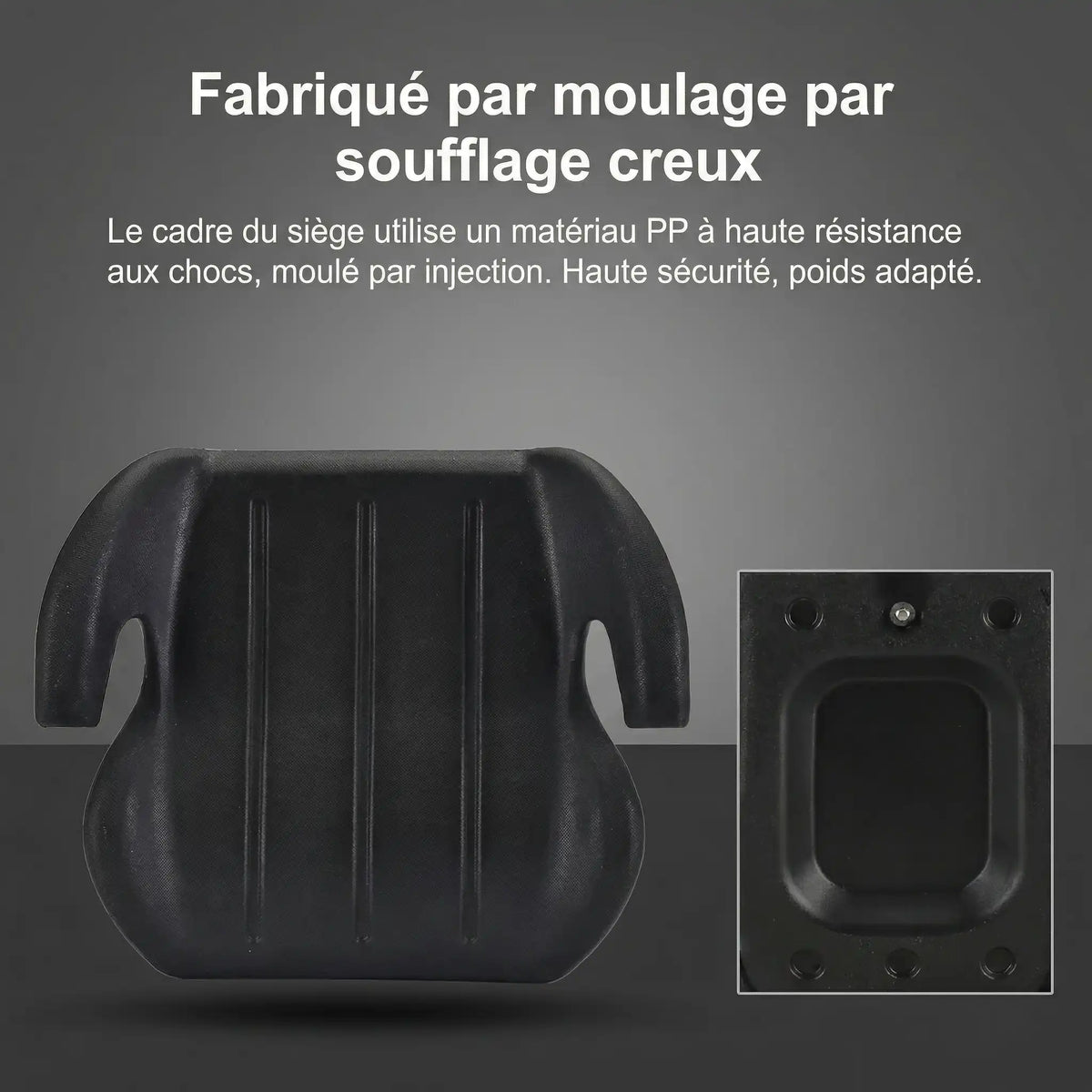 Rehausseur auto enfant léger rouge détail du format