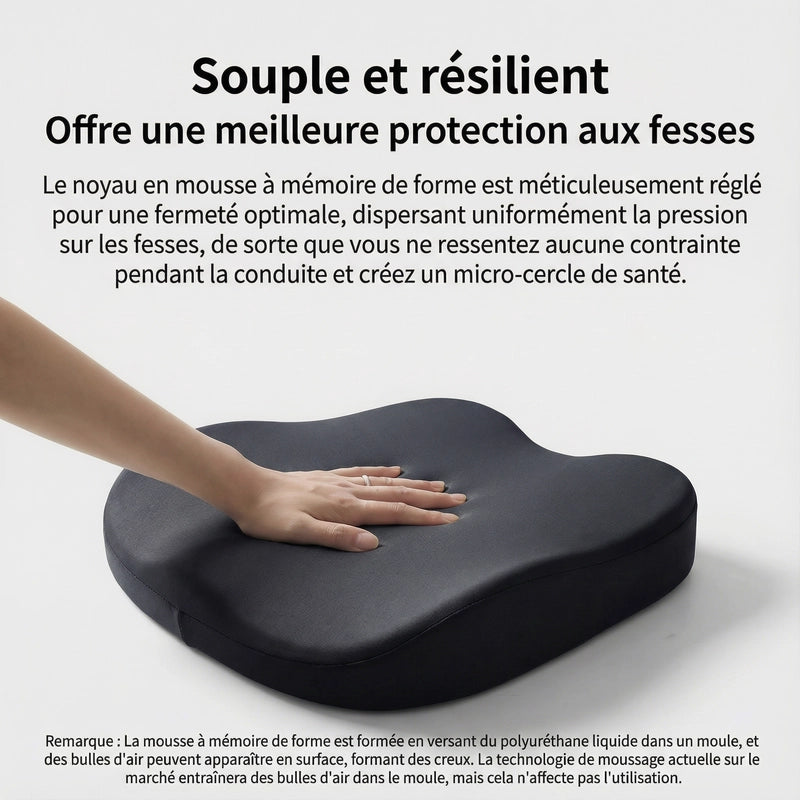 Coussin conducteur rehausseur noir détail du format